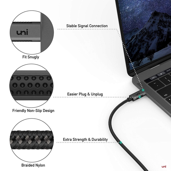 uni USB C to DisplayPort Kablosu (0.9M)