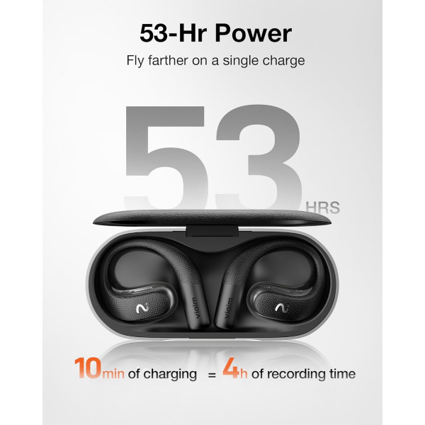 viaim OpenNote AI Ses Kaydedici Akll Kulaklk-Black