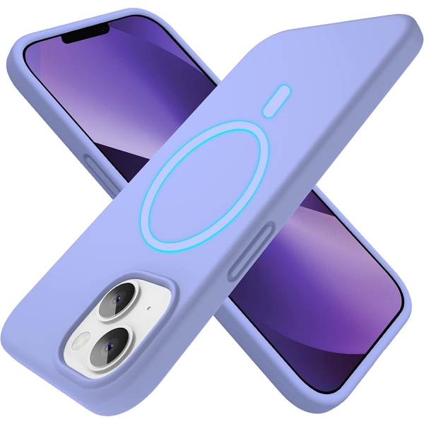 xiwxi Silikon Manyetik iPhone 13 Pro Klf-Purple