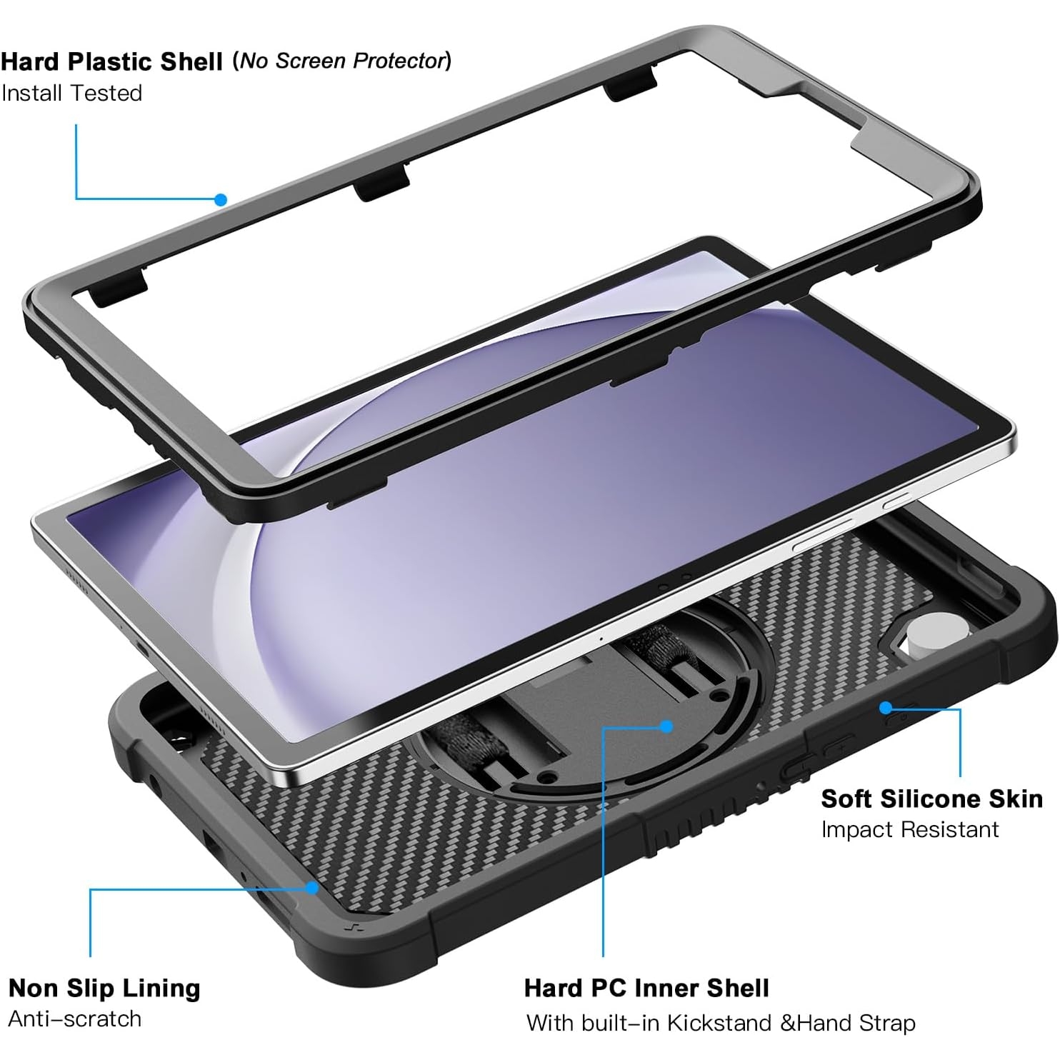 Ztotop 360 Standlı Galaxy Tab A9 Plus Kılıf 88653