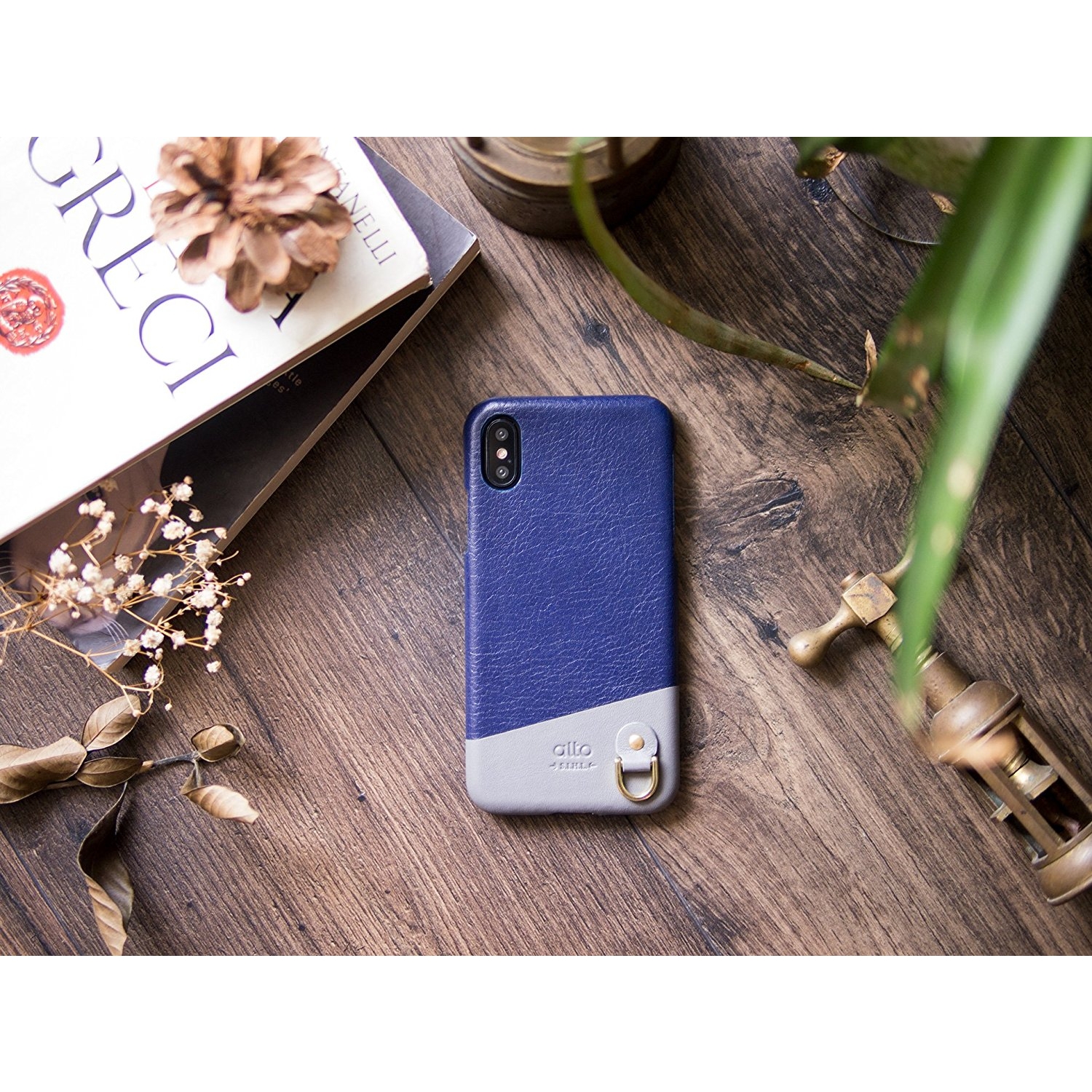 Alto Iphone X 2 Renkli Deri Kilif 7529