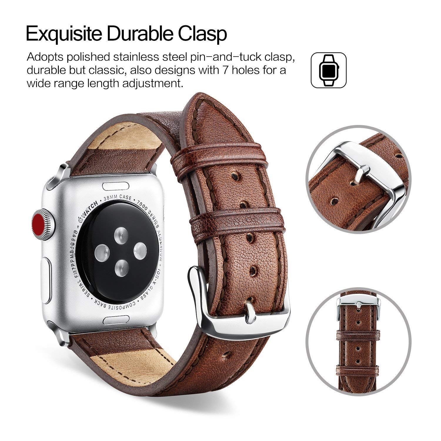 Benuo Apple Watch Series 3 Deri Kay 38mm 8730