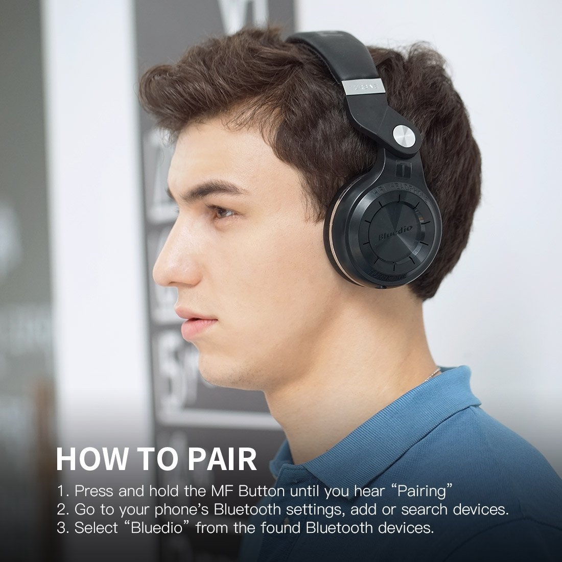 bluedio t2s bluetooth kulak ustu