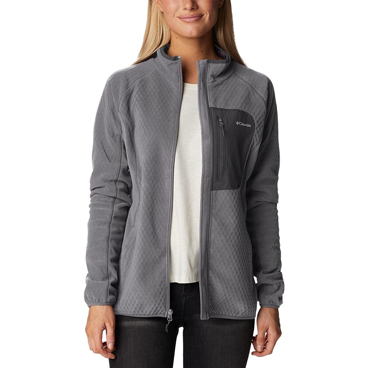 Columbia W Outdoor Tracks Full Zip Kad n Polar Ust Gri 84125
