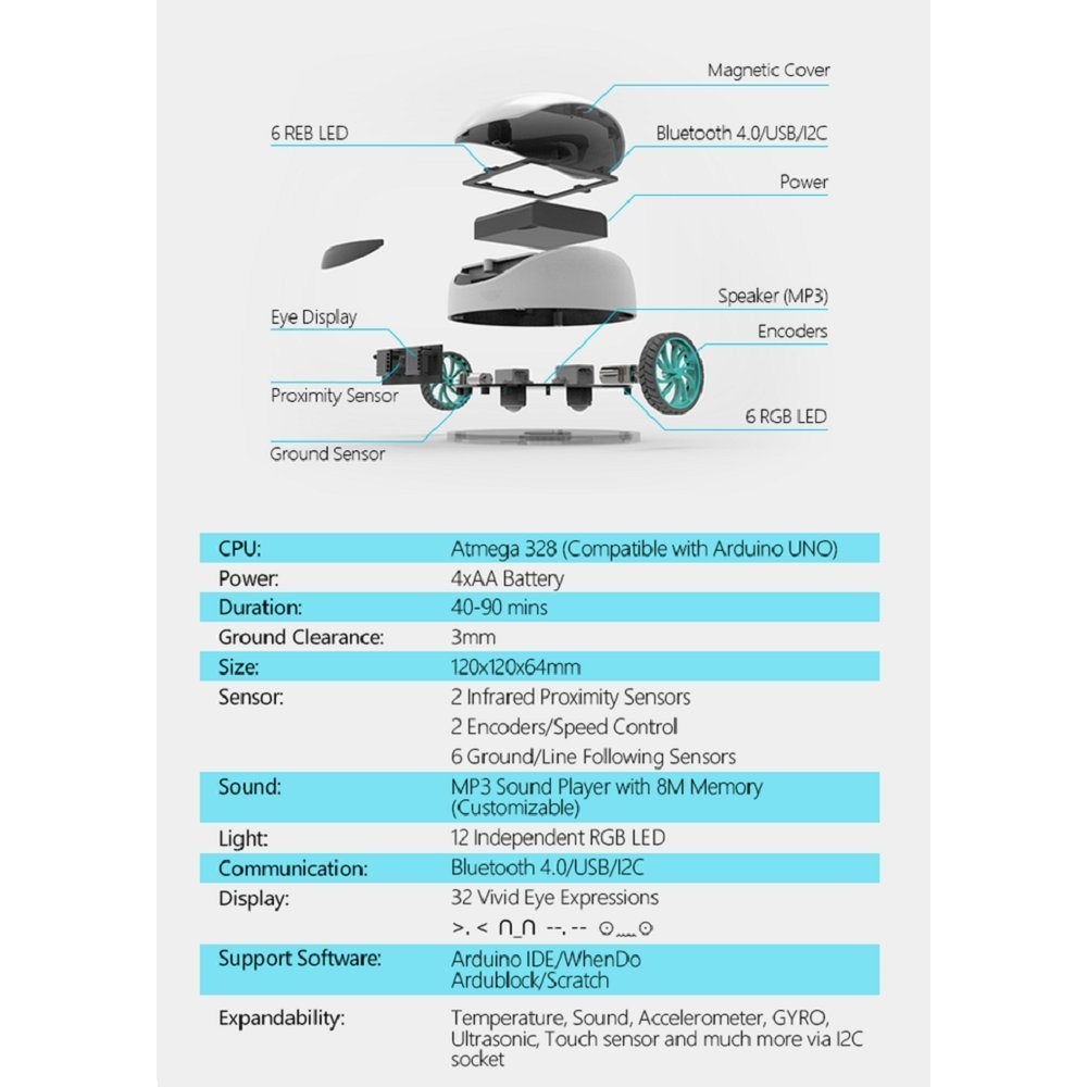 Dfrobot Vortex Arduino Tabanli Programlanabilir Oyuncak Robot 8149