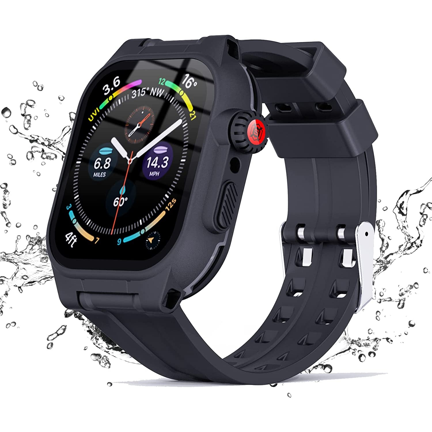 Ezanmull Apple Watch 7 Su Geçirmez Kayış (45mm)