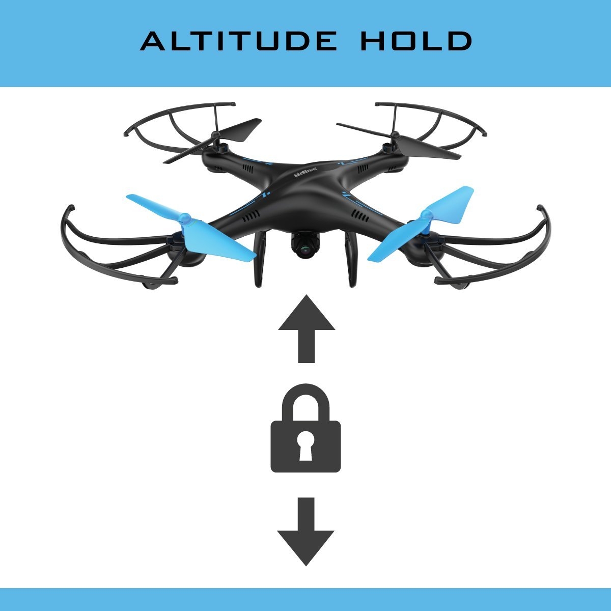 Force1 U45W Blue Jay WiFi FPV Quadcopter Hava Arac Drone HD