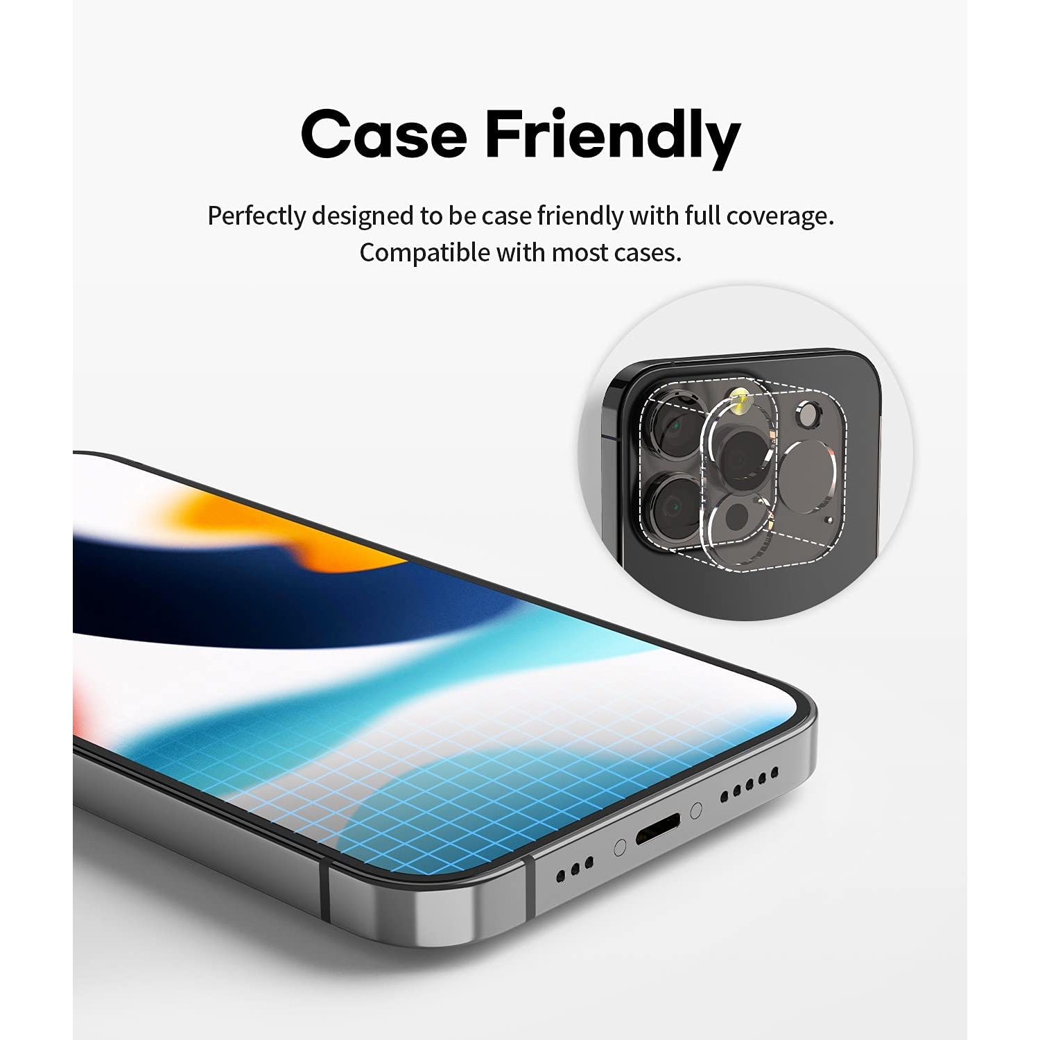 Goospery iPhone 13 2+2 Paket Ekran ve Kamera Lens Koruyucu 54592