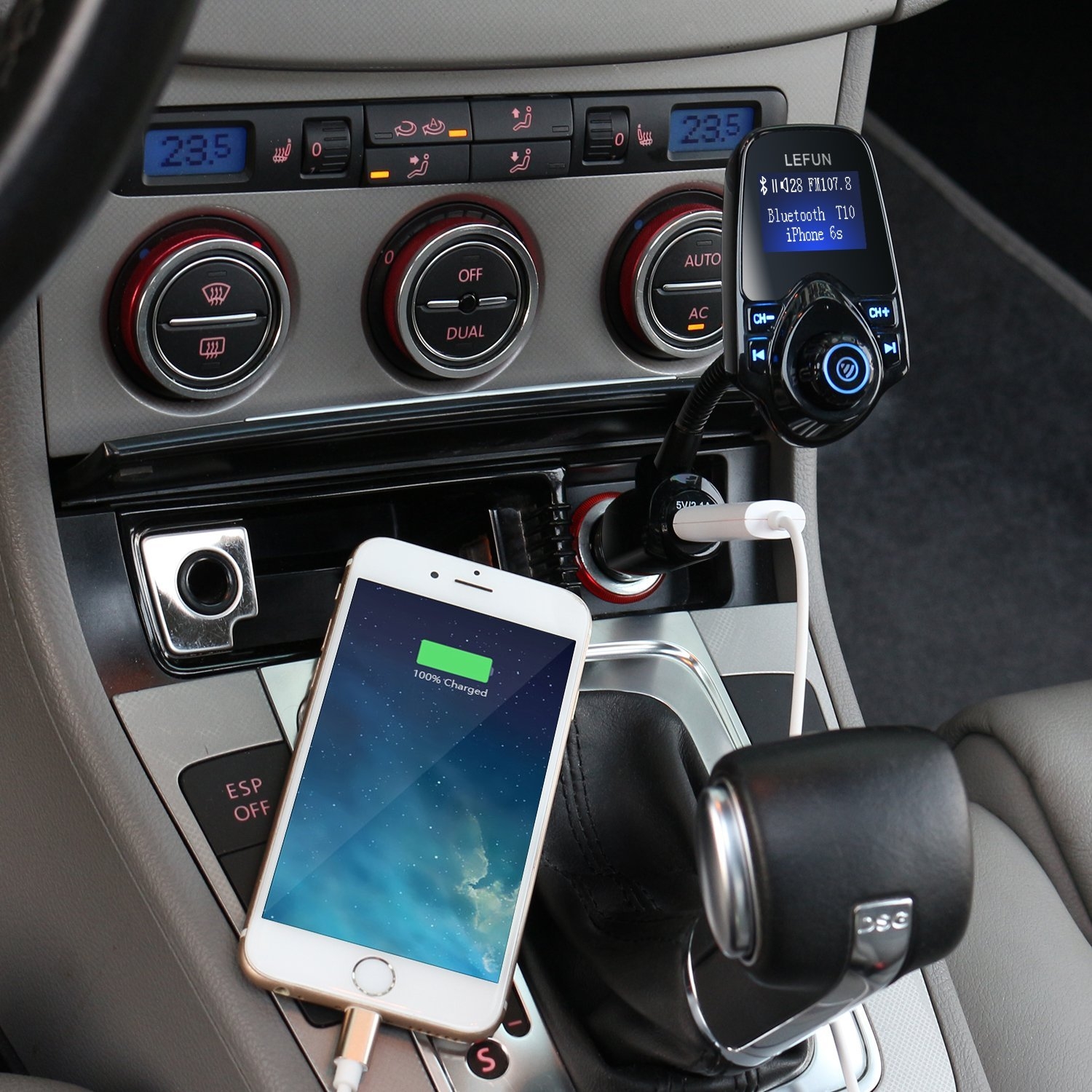 Lefun Bluetooth Fm Verici Usb Sarj Cihazi Arac Radyo Adaptoru Seti 2578