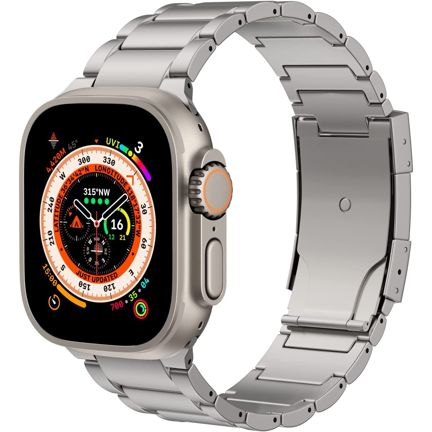 MoKo Apple Watch 9/8/7 Uyumlu Titanyum Kayış (49/45/44/42mm) 87989