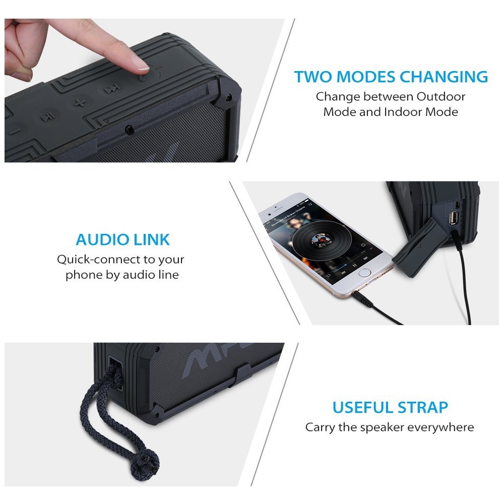 Mpow Bluetooth Hoparlor Tasinabilir Batarya 5200 Mah 3525