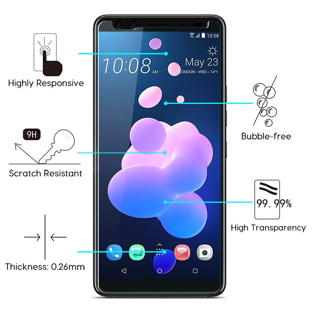 omoton htc u12 plus temperli cam ekran
