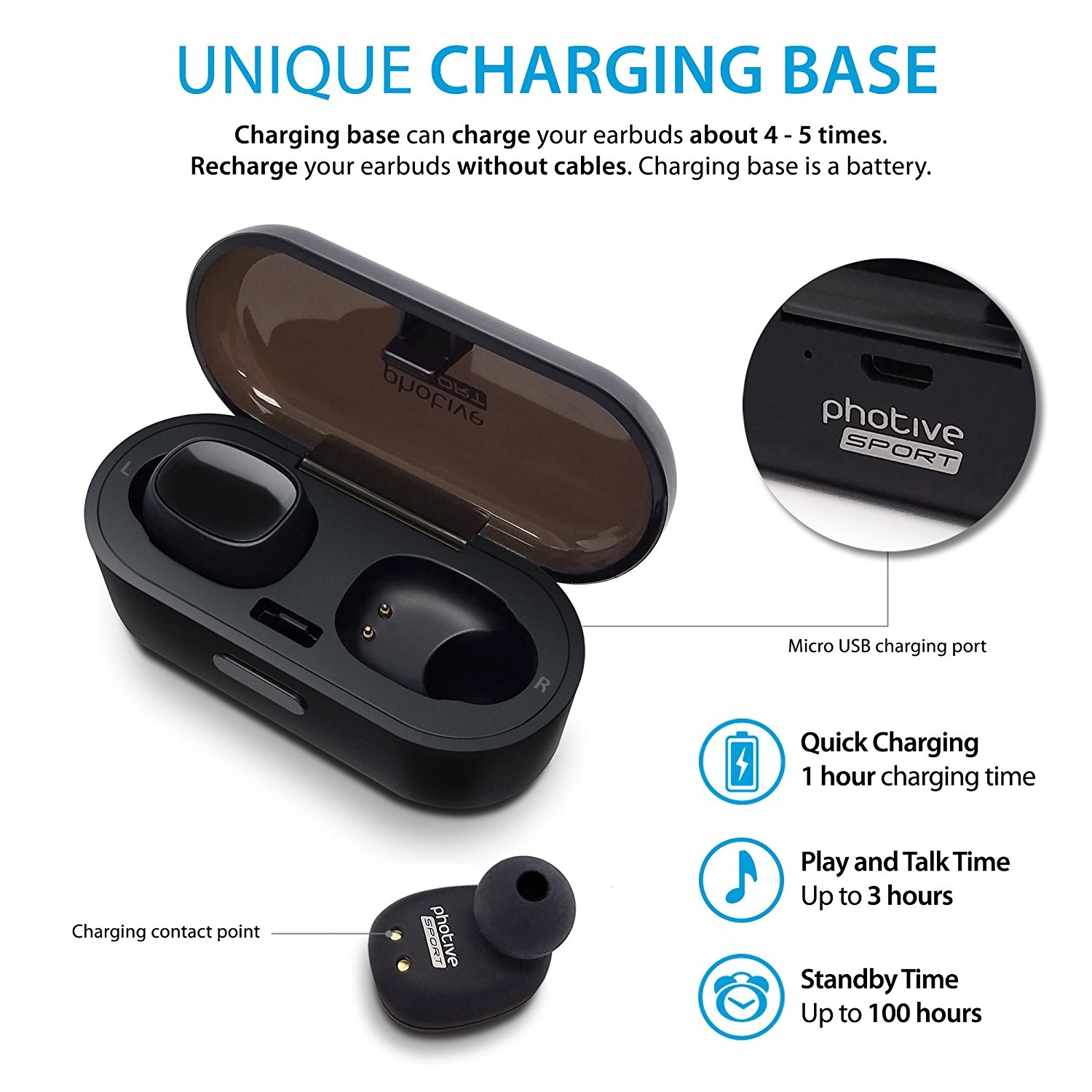 photive tws 01 bluetooth kulak ici