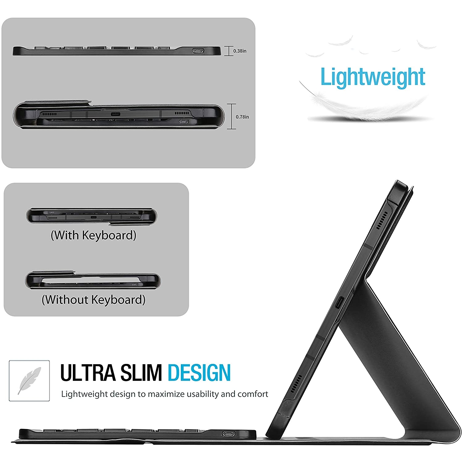 procase samsung galaxy tab s7 klavyeli