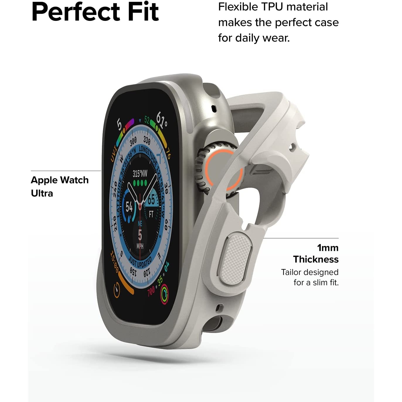 Ringke Air Sports Serisi Apple Watch Ultra Silikon Bumper Kılıf (49mm) BB9587