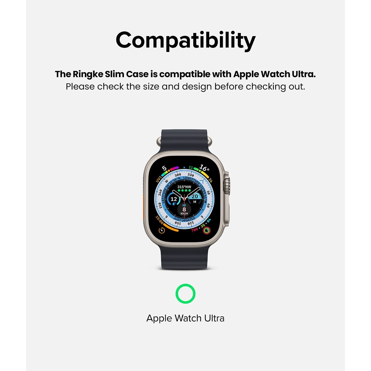 Ringke Apple Watch Ultra Ekran Bumper Kılıf (49mm) BB7565