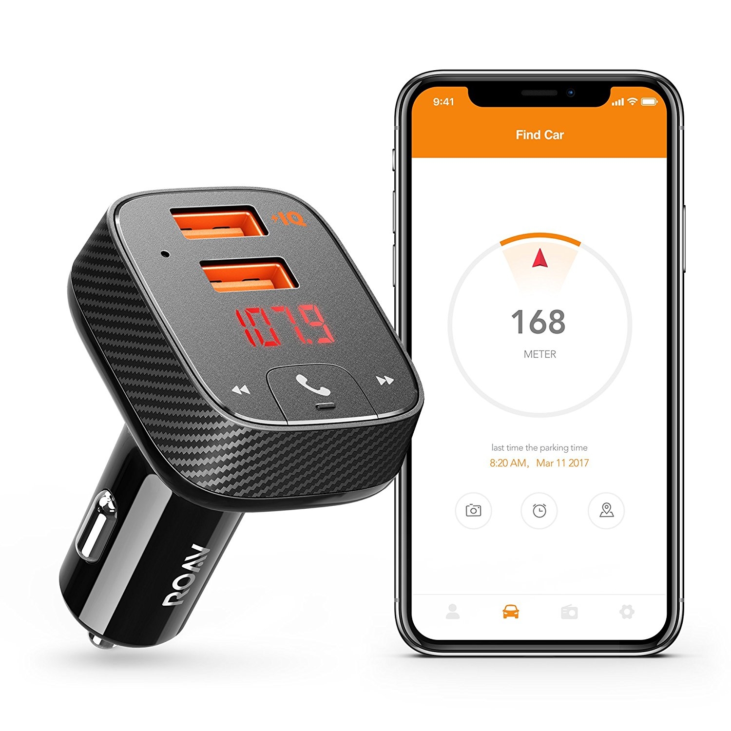 Roav Bluetooth Alıcı/FM Verici Adaptör/Araç Şarjı/Konum Belirleyici Roav Bluetooth Alıcı/FM Verici Adaptör/Araç Şarjı/Konum Belirleyici