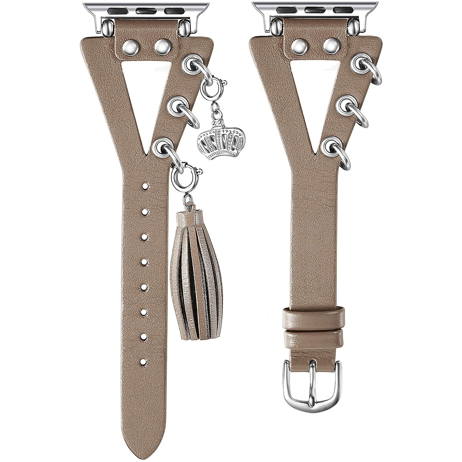 Secbolt Apple Watch Charm Deri Kayış (41mm)(L)