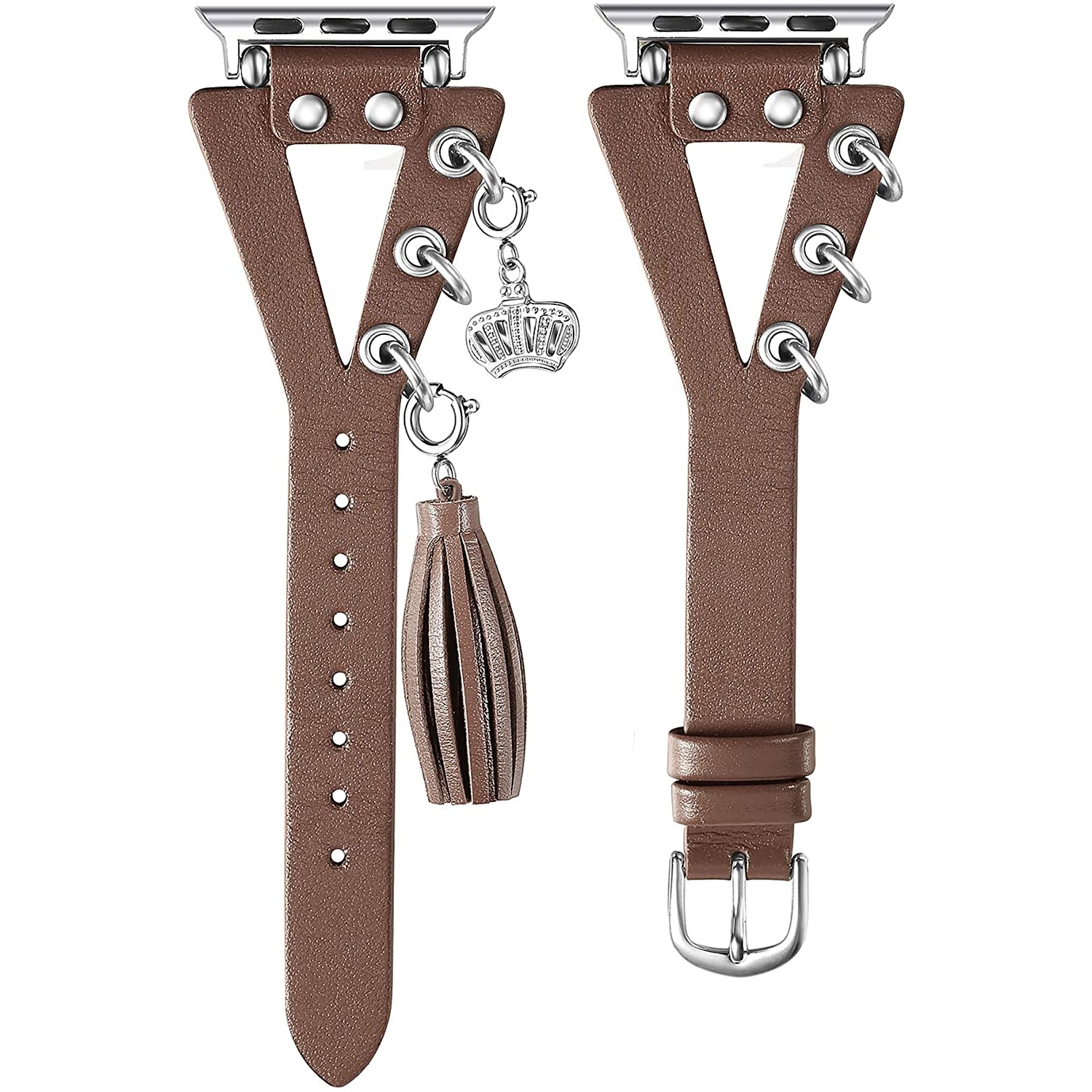 Secbolt Apple Watch Charm Deri Kayış (41mm)(S)