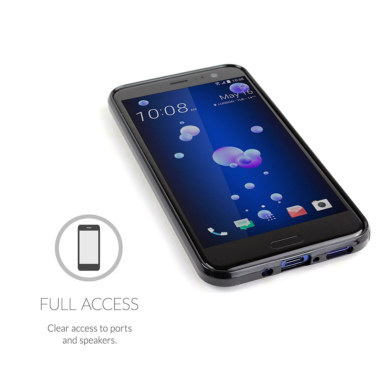 snugg htc u11 clear serisi bumper kilif