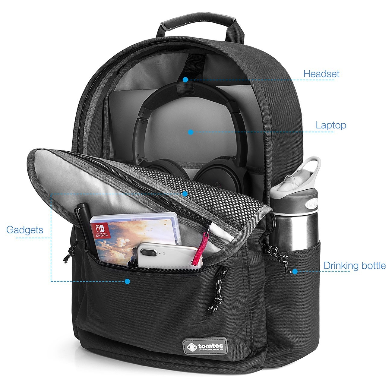 Tomtoc Premium Hafif Laptop Sirt Cantasi 15 6 Inc 2763
