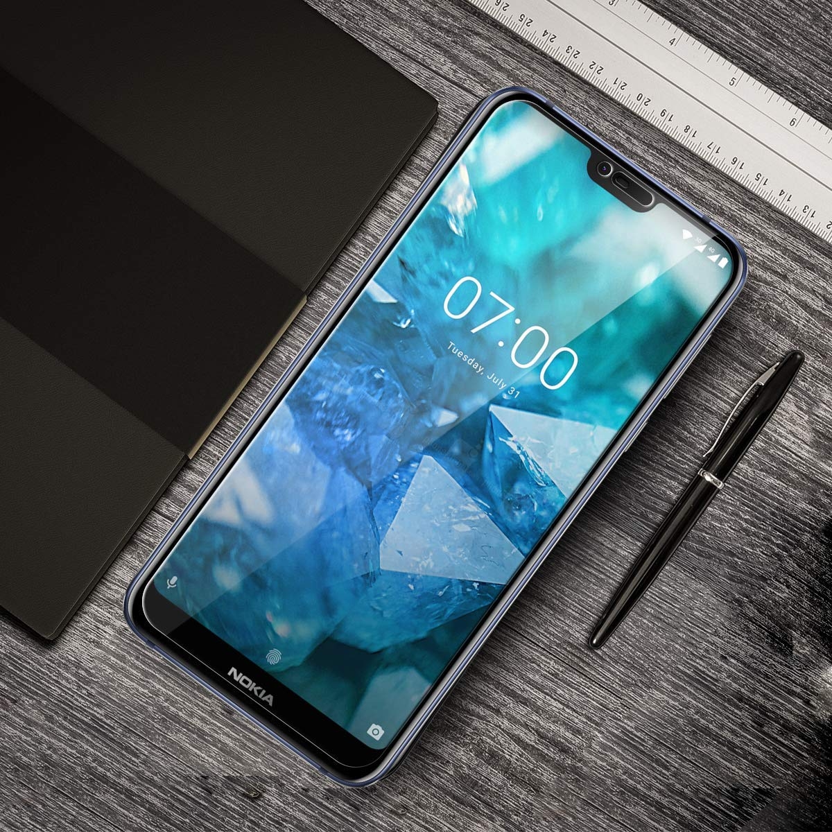 topace nokia 7 1 temperli cam ekran koruyucu 2 adet 9556