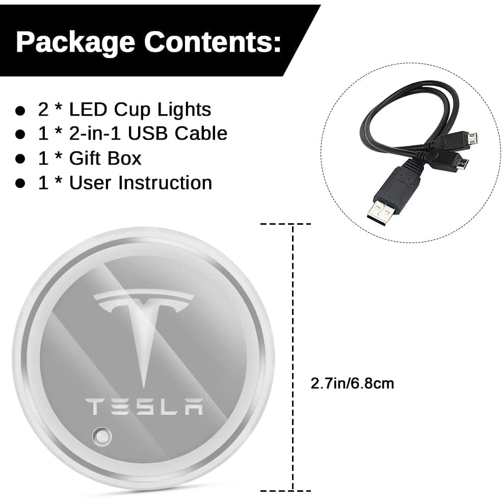 Uxcer Tesla Model Uyumlu Bardak Tutucu LED Aksesuar 88132
