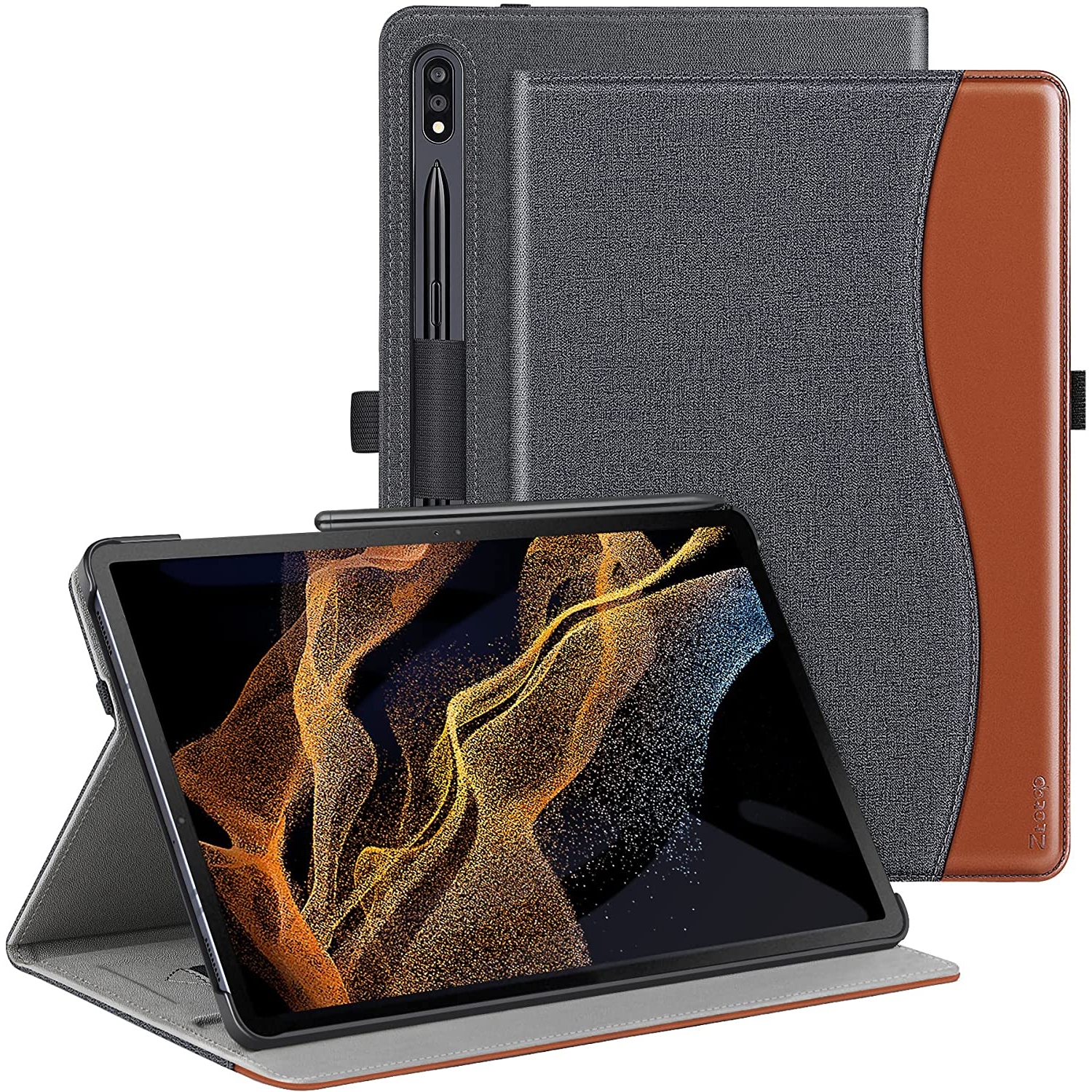 Ztotop Galaxy Tab S8 Ultra Deri Stand Kılıf (14.6 inç) 81225