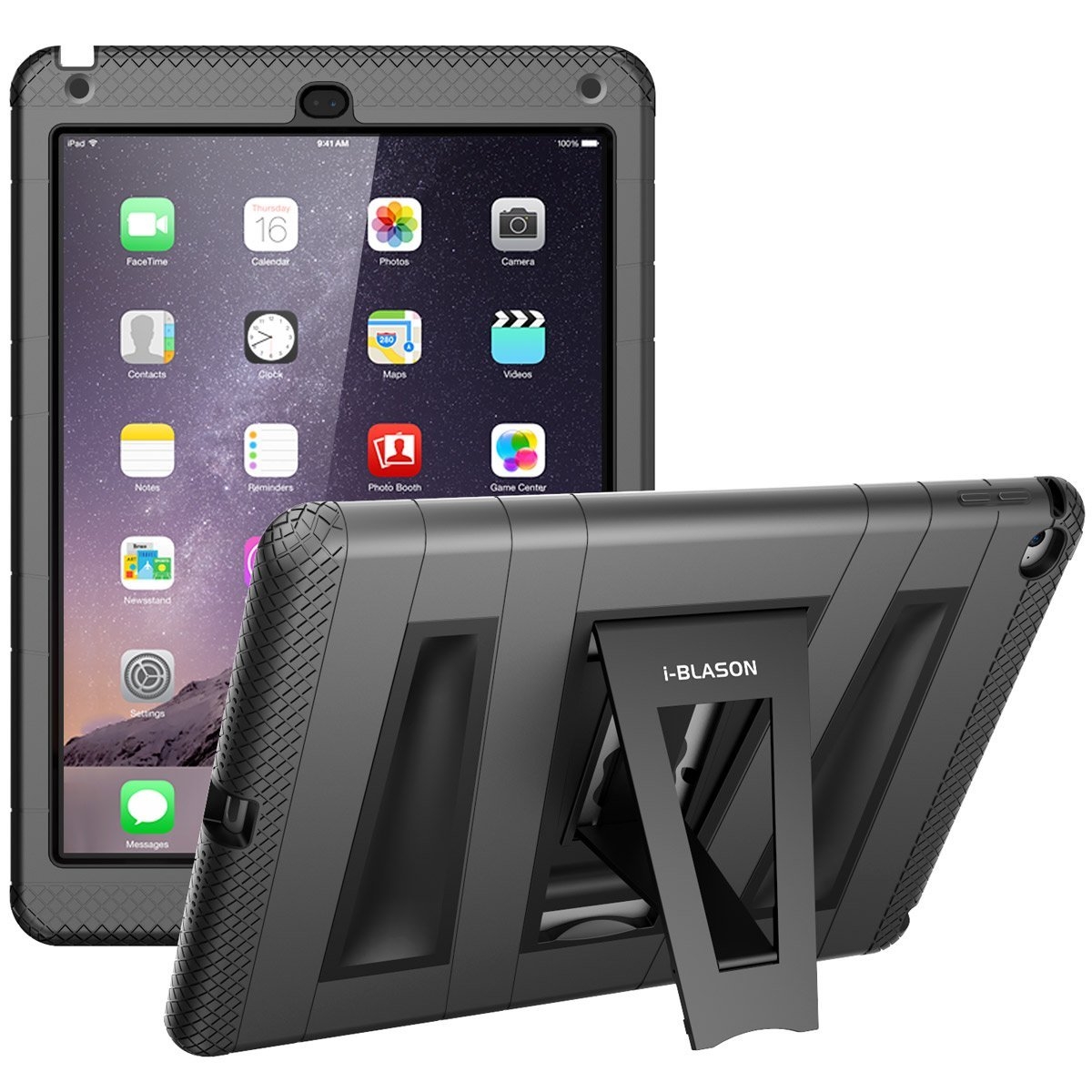 akut tedbir kablo  i-Blason Apple iPad Air 2 ArmorBox Kılıf 2350