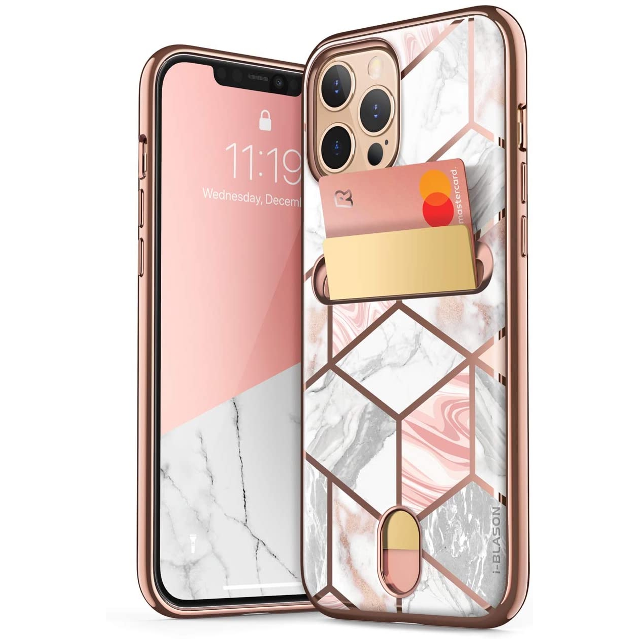 i-Blason Apple iPhone 12 Pro Max Cosmo Serisi Cüzdan Kılıf