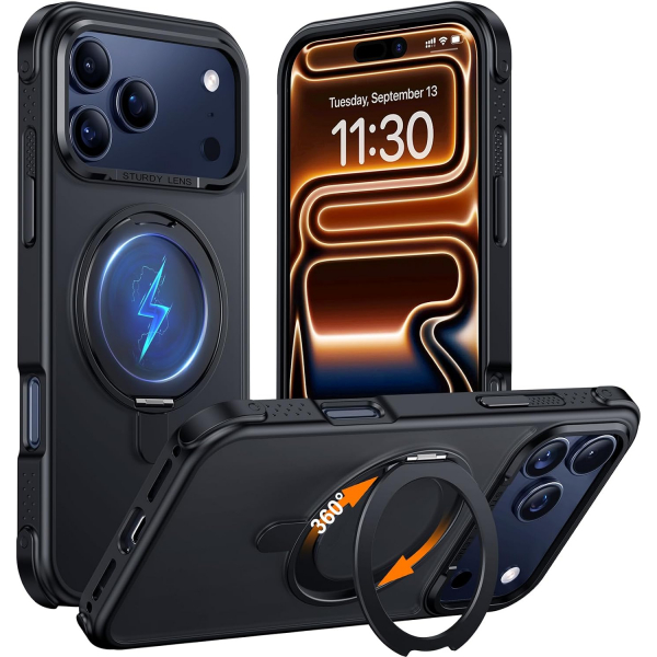 Temdan iPhone 18 Pro 360 Manyetik Standl� K�l�f