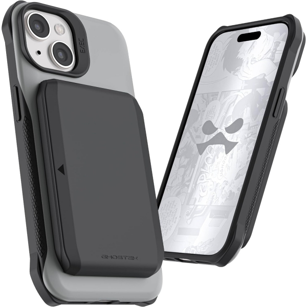 Ghostek EXEC Serisi iPhone 15 Plus Manyetik Czdan Klf (MIL-STD-810G)