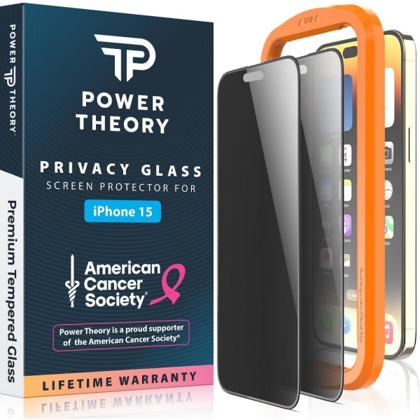 Power Theory iPhone 15 Plus Privacy Ekran Koruyucu