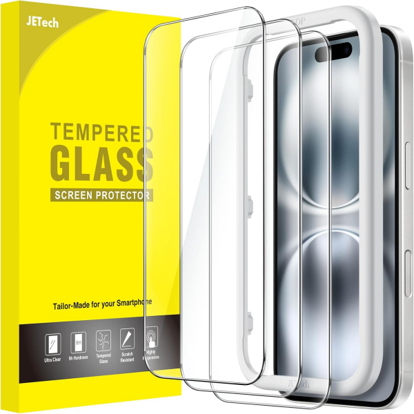JETech Apple iPhone 16 Plus Temperli Cam Ekran Koruyucu