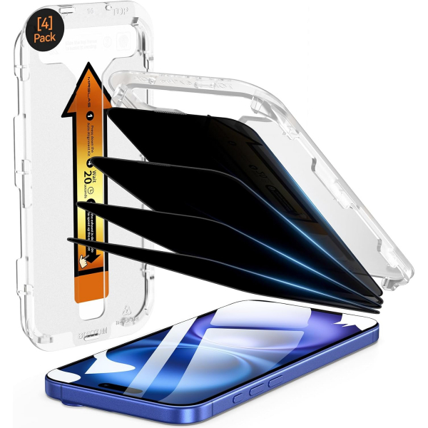 MRGLAS iPhone 16 Plus Privacy Ekran Koruyucu (4 Adet)