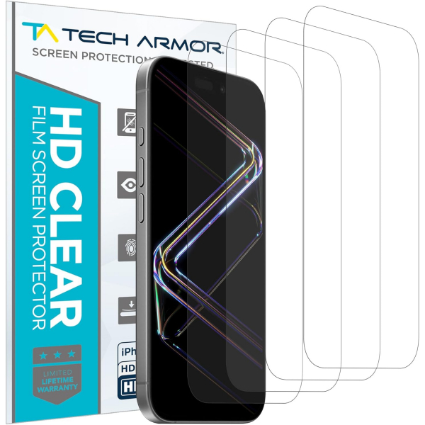 Tech Armor iPhone 17 Pro Max Ekran Koruyucu (4 Adet)