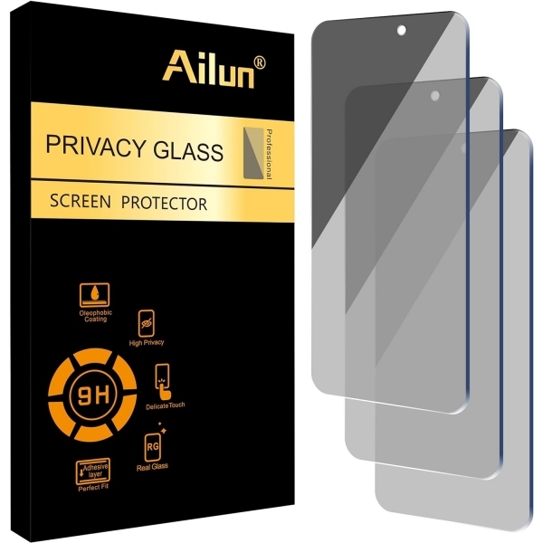 Ailun Apple iPhone 15/15 Pro Privacy Cam Ekran Koruyucu (3 Adet)