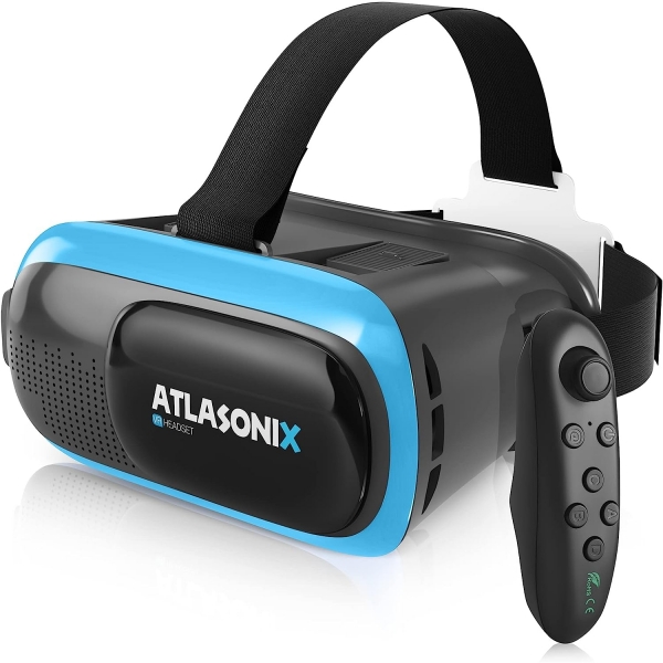Atlasonix Telefon İçin VR 3D Gözlük (Mavi)