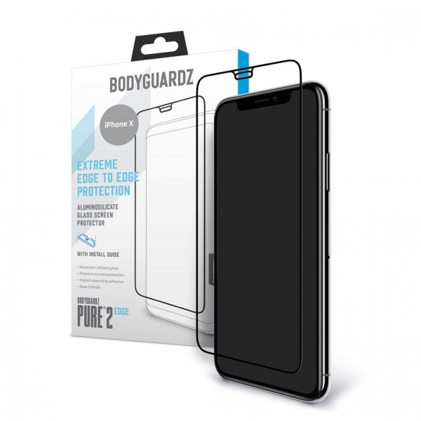 BodyGuardz iPhone X Pure 2 Edge Cam Ekran Koruyucu