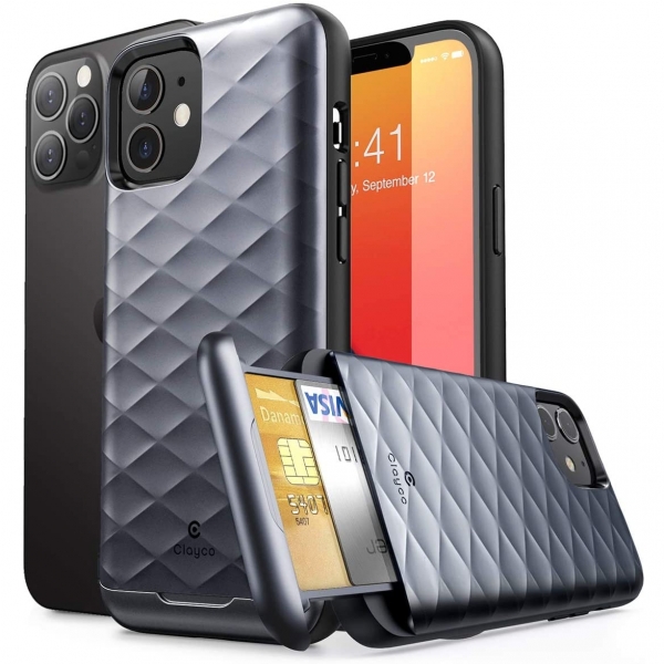Clayco iPhone 12 Pro Max Argos Serisi Czdan Klf