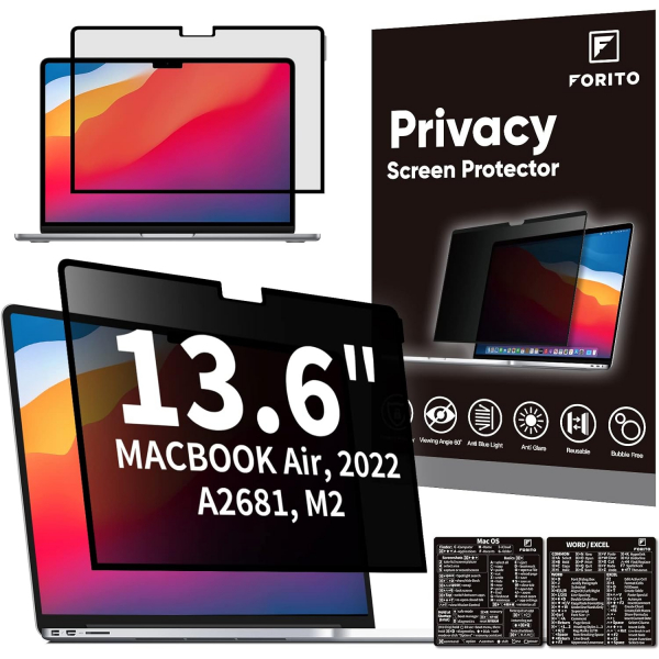 F FORITO Privacy MacBook Air Ekran Koruyucu (13.6 in)