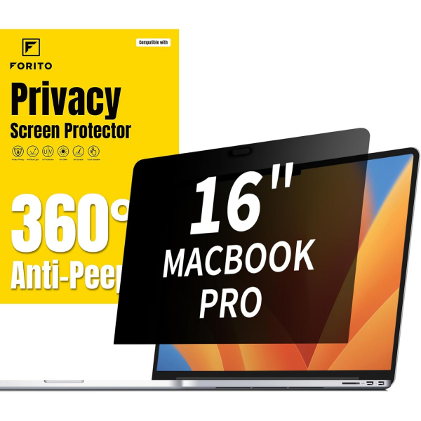 F FORITO Privacy MacBook Pro M4 Ekran Koruyucu (16 in)