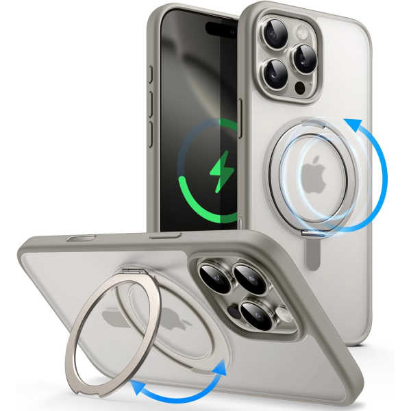 JETech Apple iPhone 16 Pro Max 360 Dndrlebilir Klf