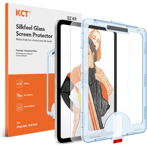 KCT Silkfeel Serisi iPad 10.Nesil Temperli Cam Ekran Koruyucu(10.9 in)