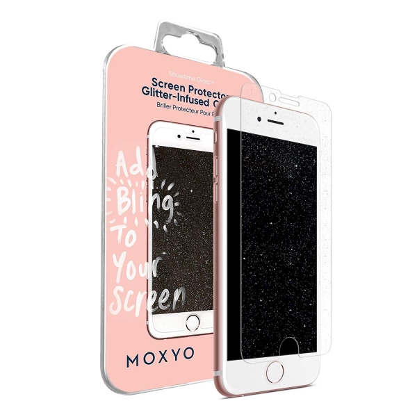 MOXYO iPhone X Showtime Glitter Glass Screen Protector (Silver)