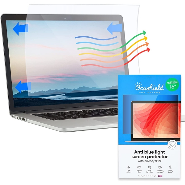 Ocushield MacBook Pro Anti Mavi Ik Temperli Cam Ekran Koruyucu (13 in)
