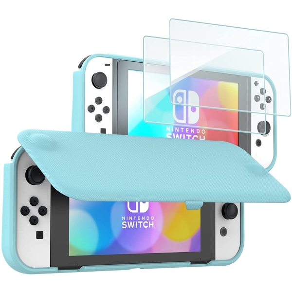 ProCase Nintendo Switch OLED İçin Kılıf ve Temperli Cam Ekran Koruyucu
