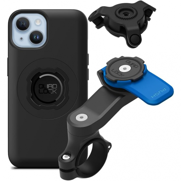 Quad Lock iPhone 14 Titreim Snmleyici MAG Gidon Seti