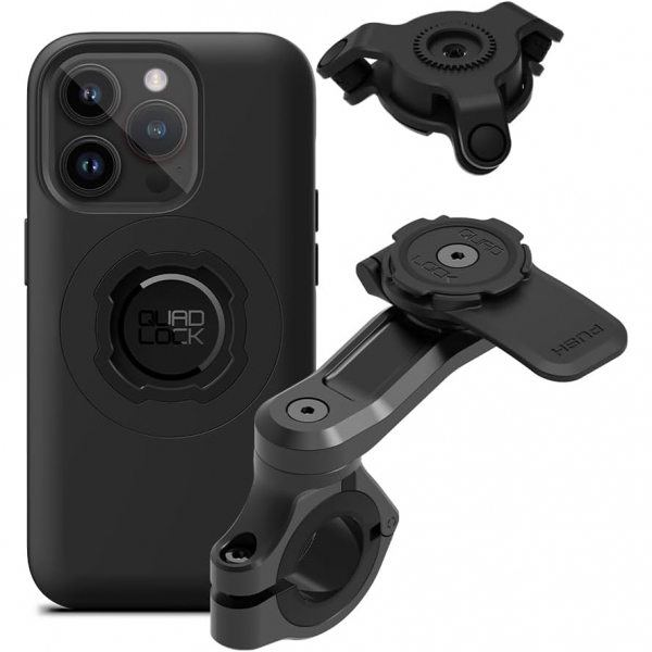 Quad Lock iPhone 14 Pro Titreimli MAG PRO Gidon Set