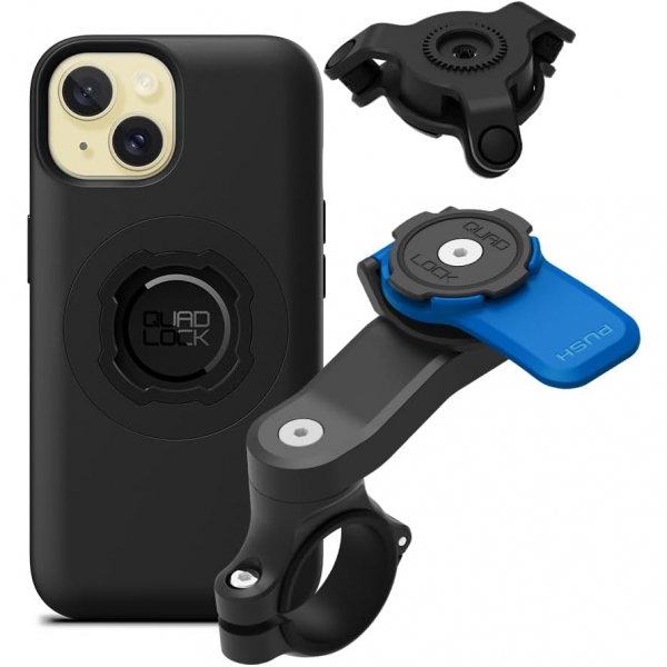 Quad Lock iPhone 15 Titreim Snmleyici MAG Gidon Seti